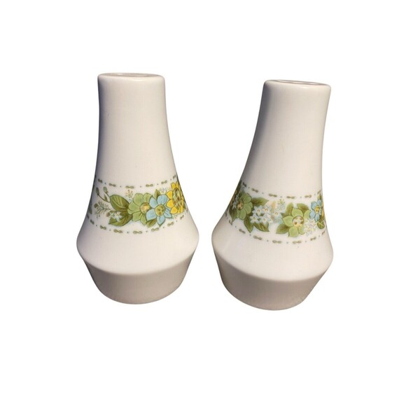 Set Of 2 Vintage Noritake Springfield Pretty Floral Salt & Pepper Shakers Japan - Picture 2 of 9